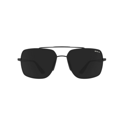 Bex Wing Matte Black Gray Glasses