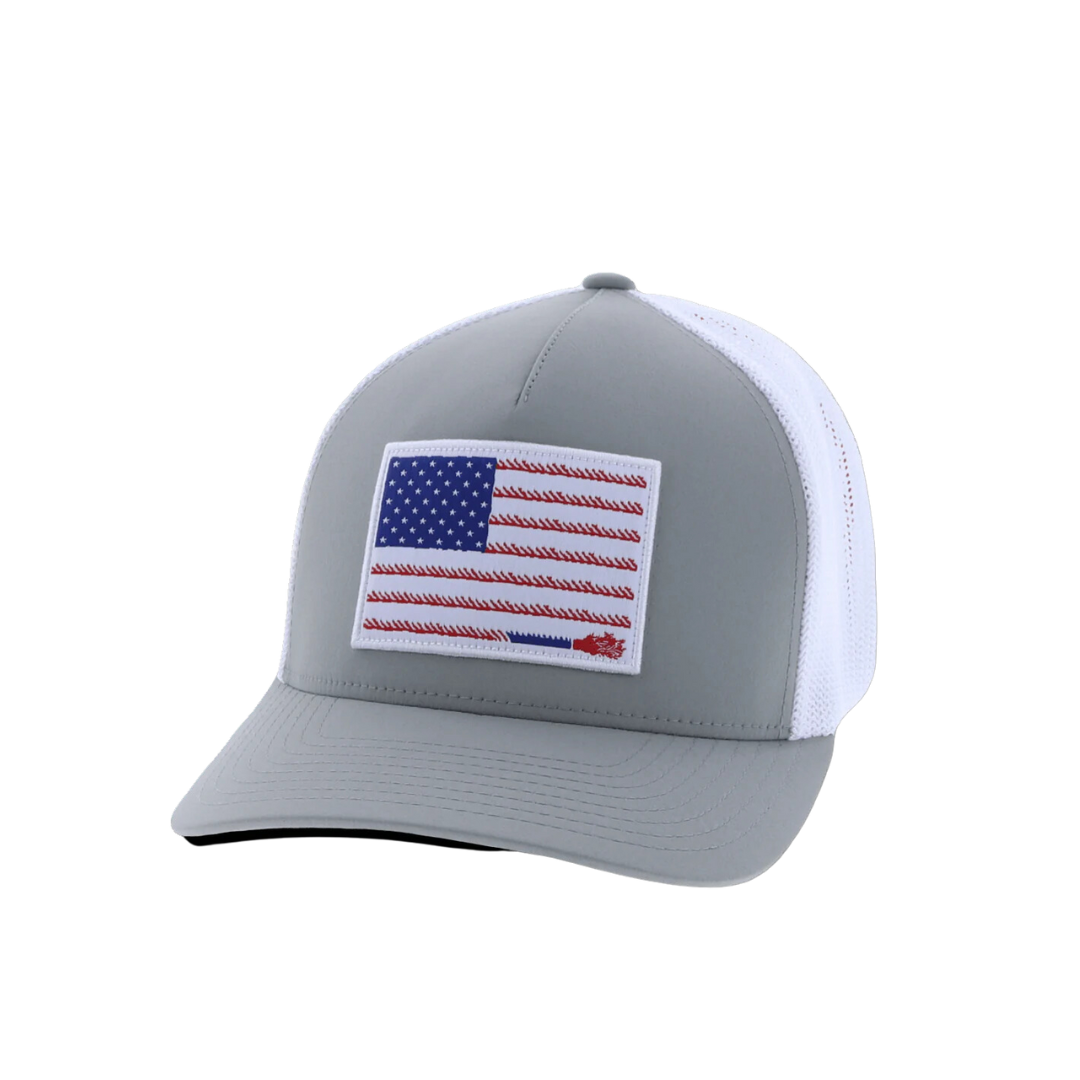 Hooey Men's Liberty Roper Grey White Cap
