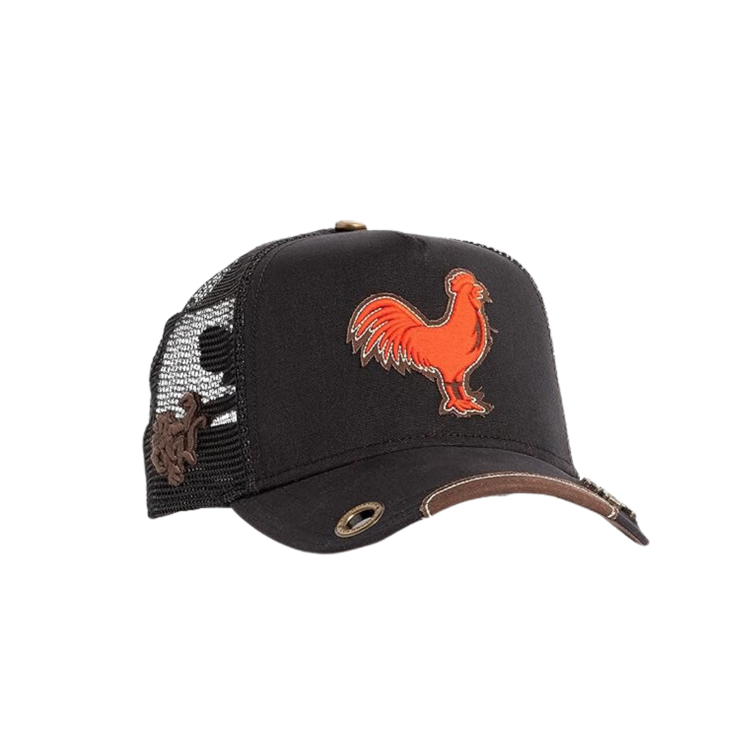 Red Monkey Unisex The Cock Fashion Limited Edition Trucker Hat Black Cap