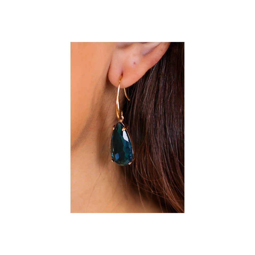 Southern Grace Women's Hadlee Drop Teal Earrings