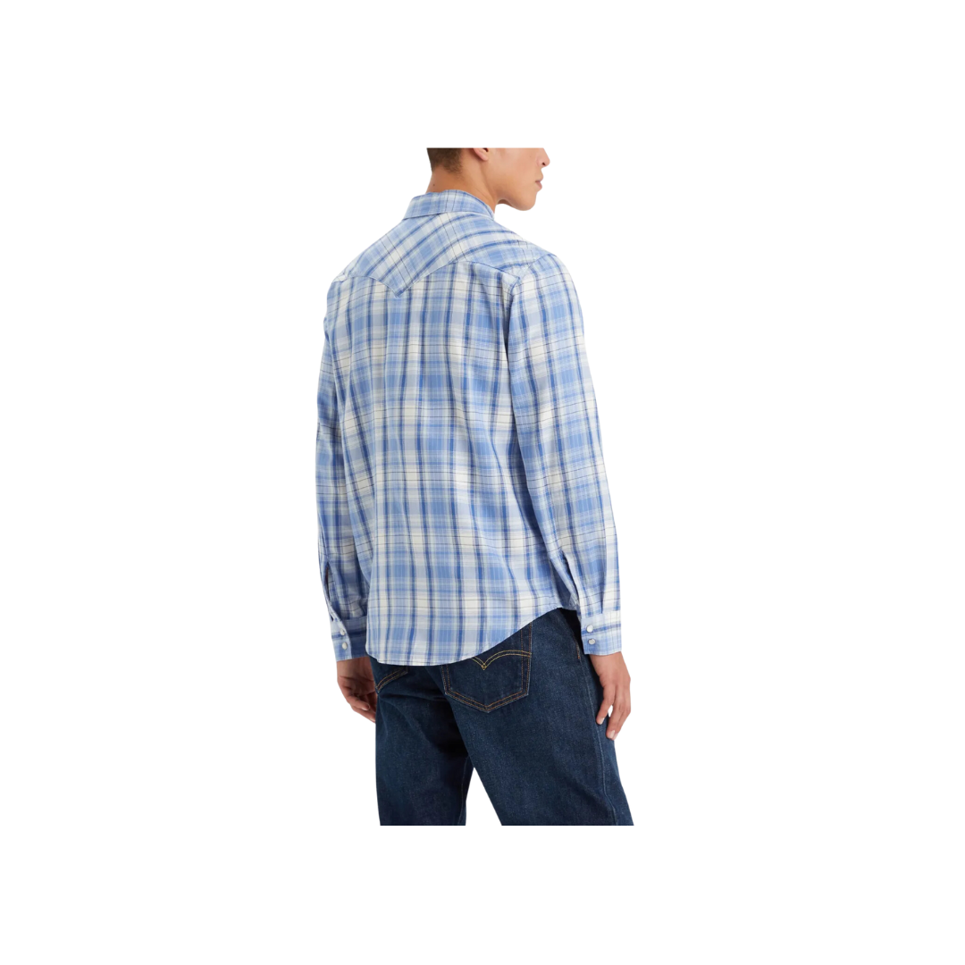 Levi Strauss Men's Classic Western Blue Shirt