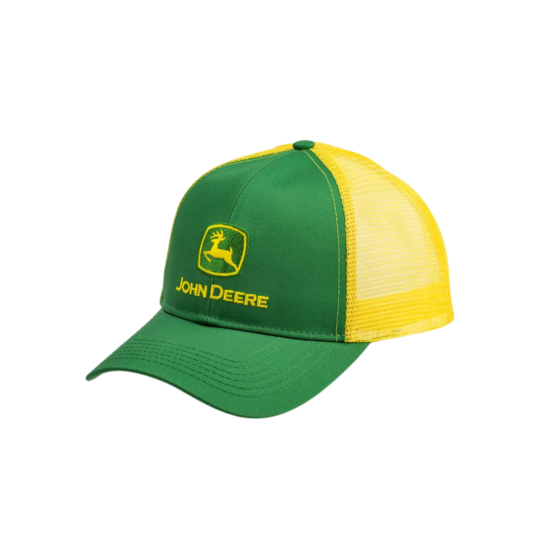 John Deere Men's Trucker Green And Yellow Cap