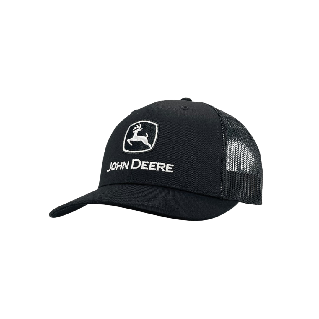 John Deere Men's Trademark Logo Trucker Black Cap
