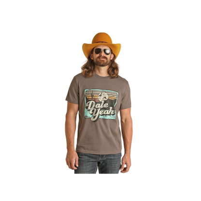 Panhandle Slim Unisex Rock Roll Denim Dale Yeah Graphic Charcoal T Shirt