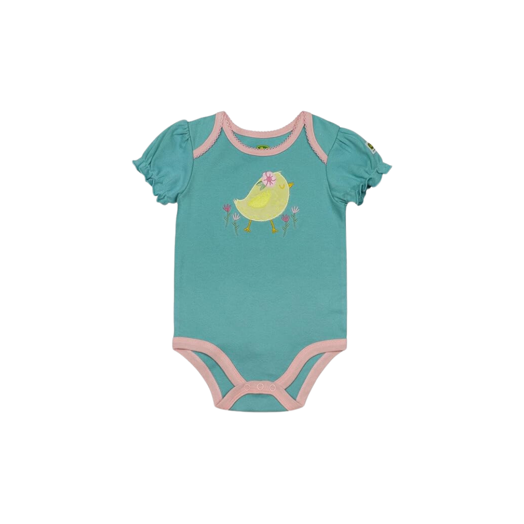John Deere Kid's Infant Baby Chick Short Sleeve Light Blue Bodyshirt