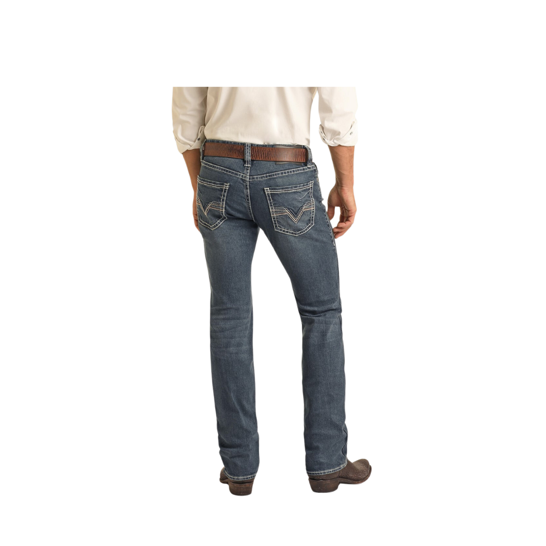 Panhandle Slim Men's Slim Straight Dark Vintage Jeans