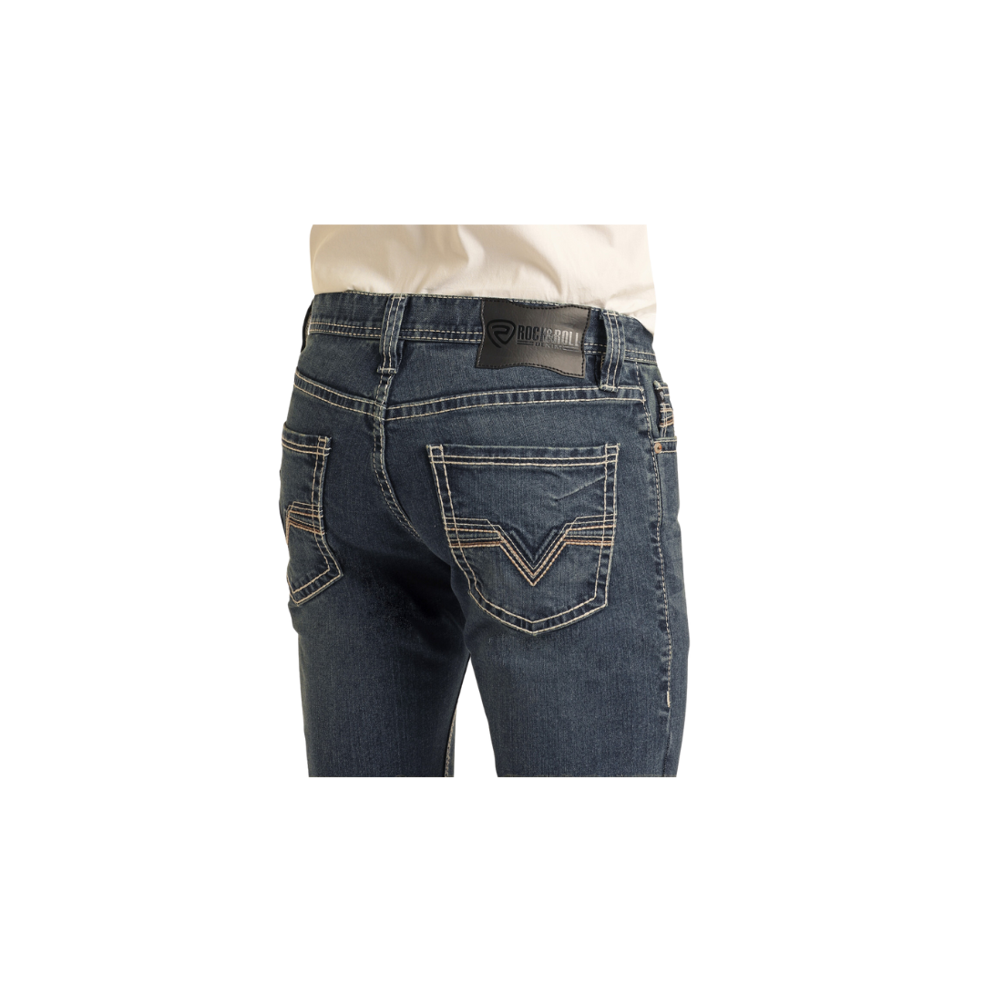 Panhandle Slim Men's Slim Straight Dark Vintage Jeans