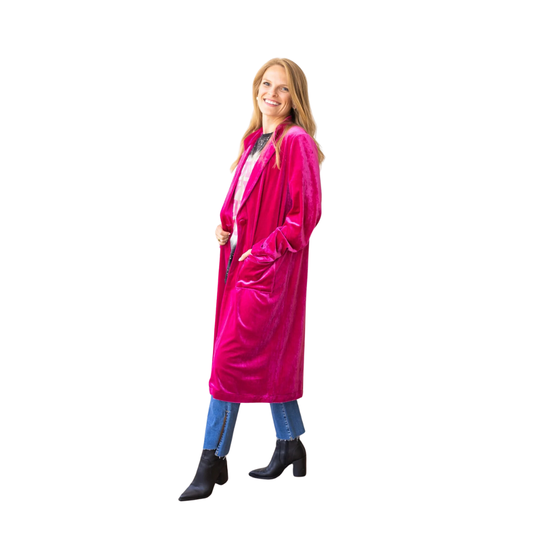 Southern Grace Women's Hard Candy Velvet In Hot Pink Jacket