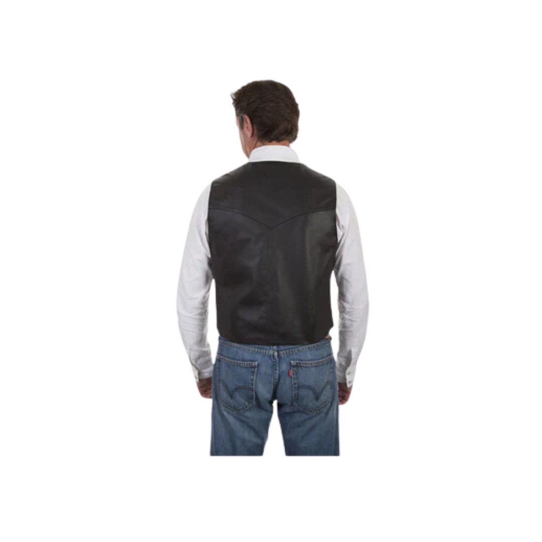 Scully Leathers Men's Soft Lambskin Black Vest