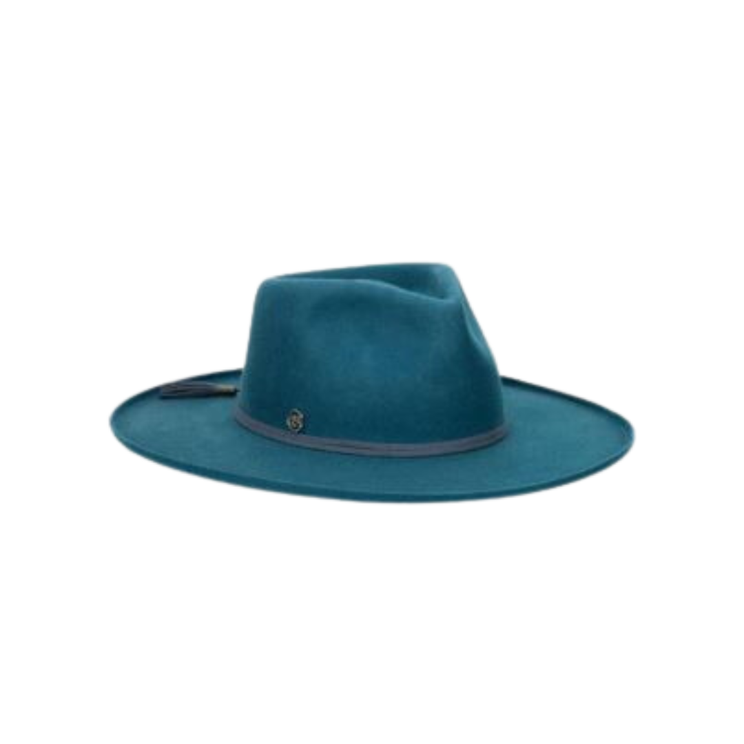 Milano Women's Rebel Heart Wool Felt Teal Hat