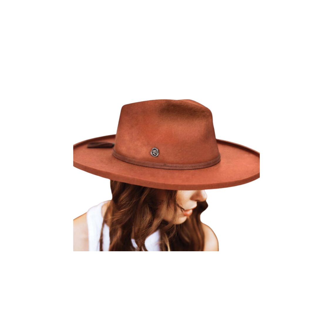 Milano Women's Biltmore Rebel Heart Adjustable Wools Rust Hat