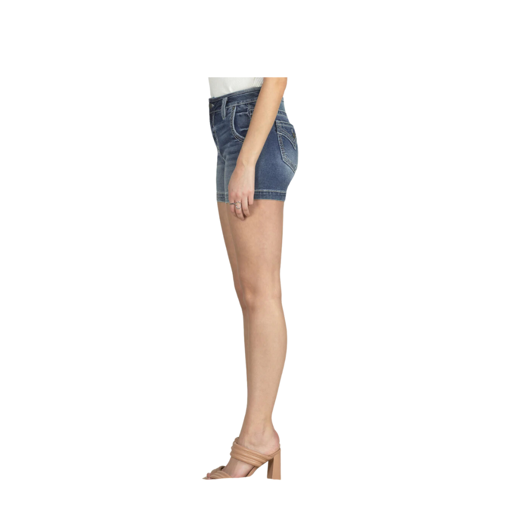 Miss Me Women's High Trouser Medium Wash Shorts