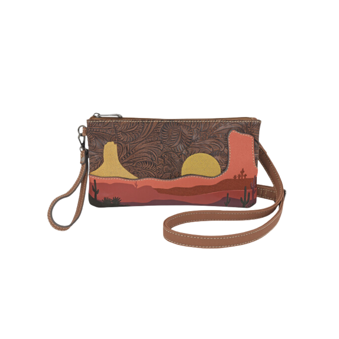 Justin Women's Desert Wallet Brown Crossbody