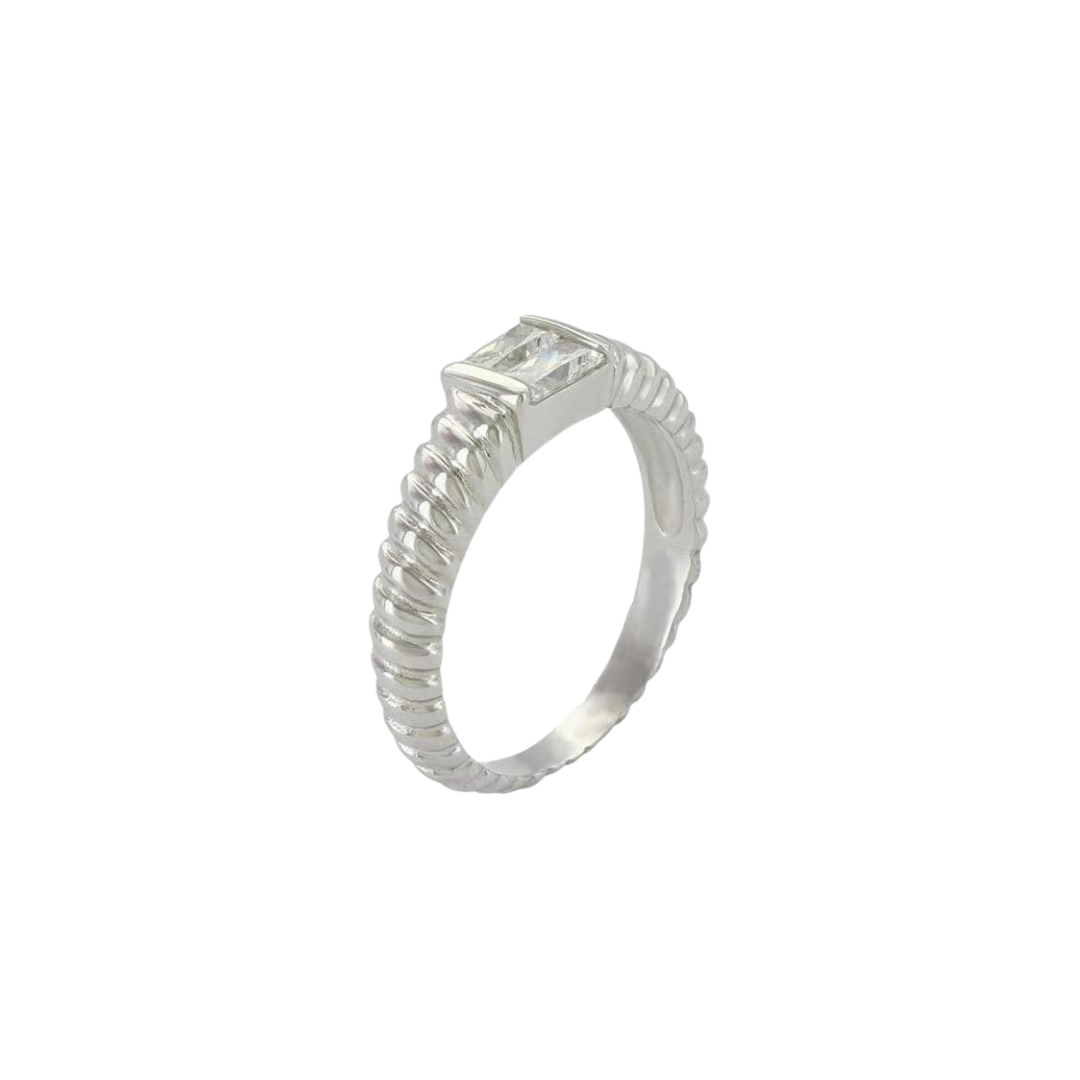 Montana Women's Silversmiths Sterling Perfect Pair Rope Silvere Ring