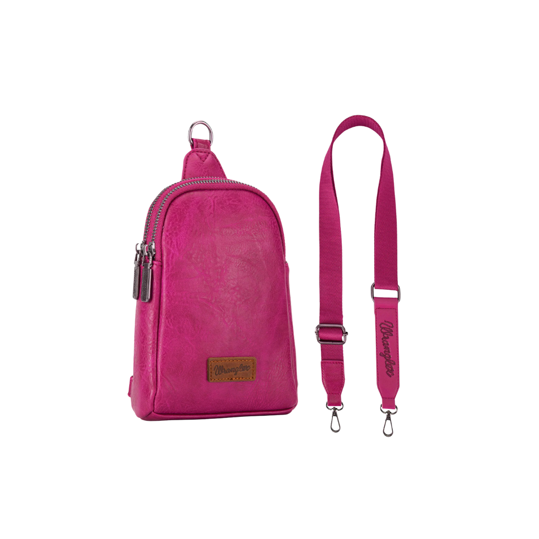 Wrangler Women's Sling Chest Bag Hot Pink Bag Crossbody