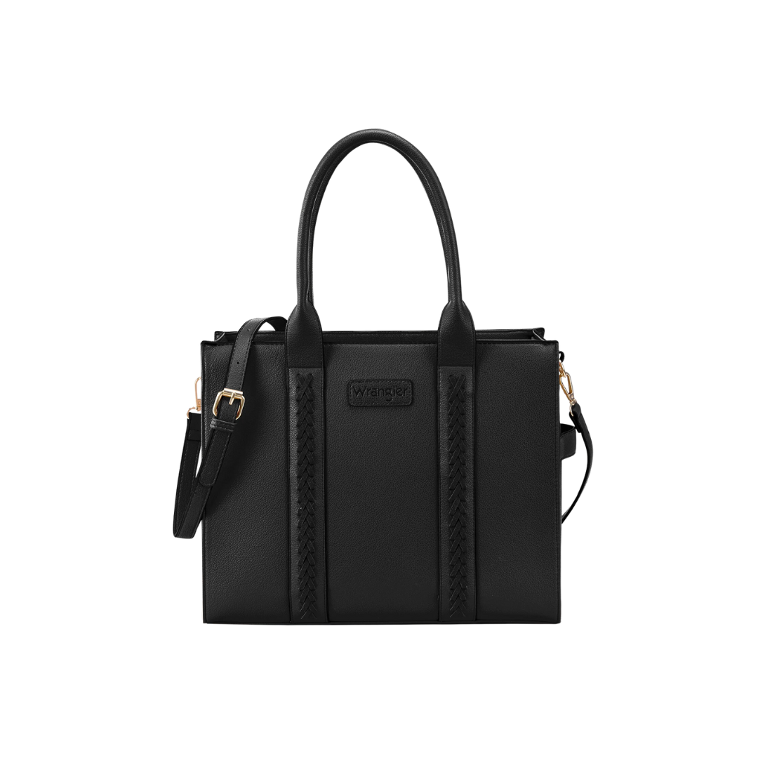 Wrangler Women's Carry All Black Tote Crossbody