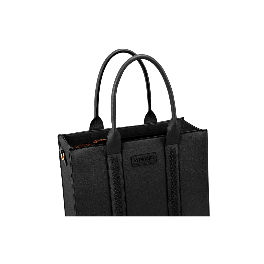 Wrangler Women's Carry All Black Tote Crossbody