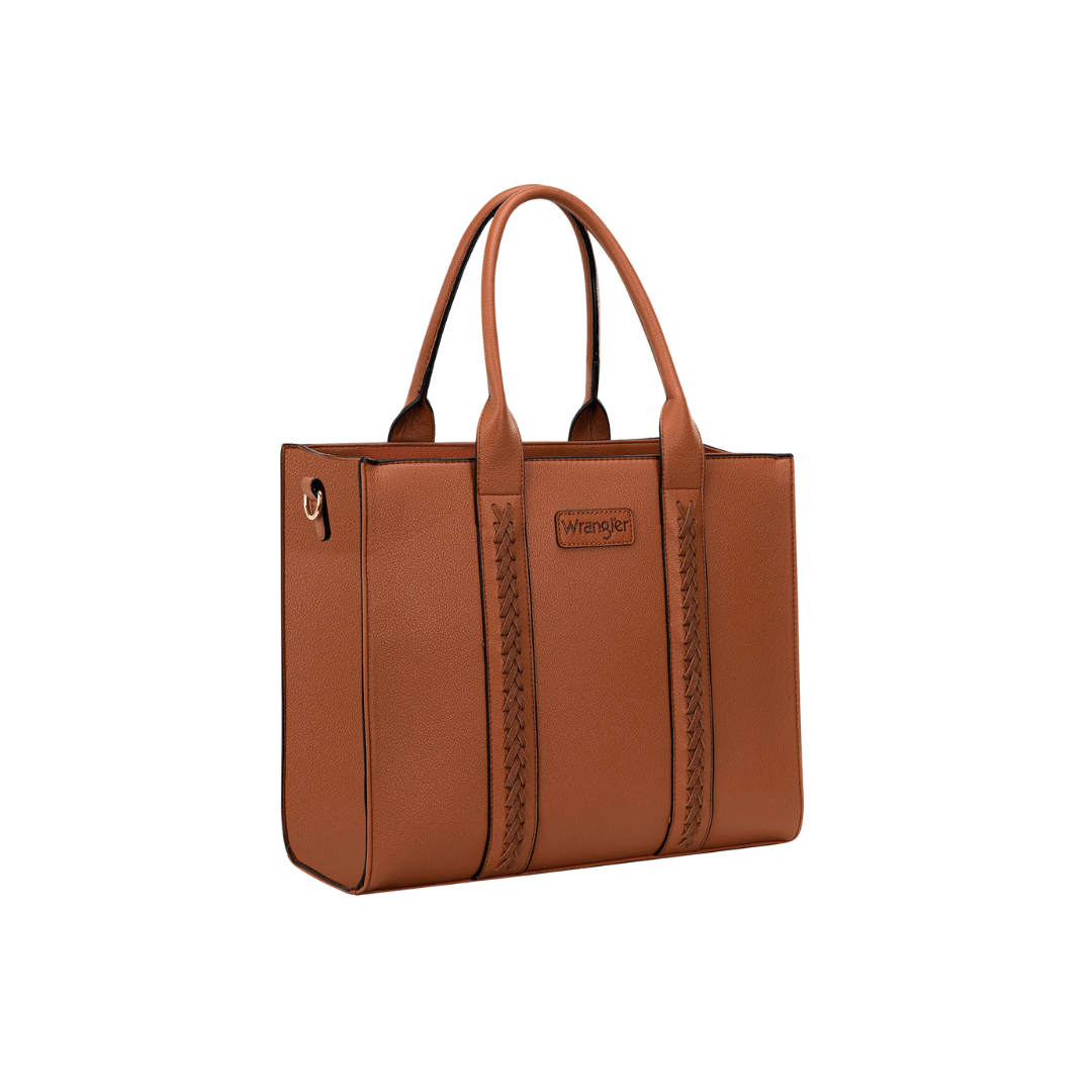 Wrangler Women's Carry All Brown Tote Crossbody
