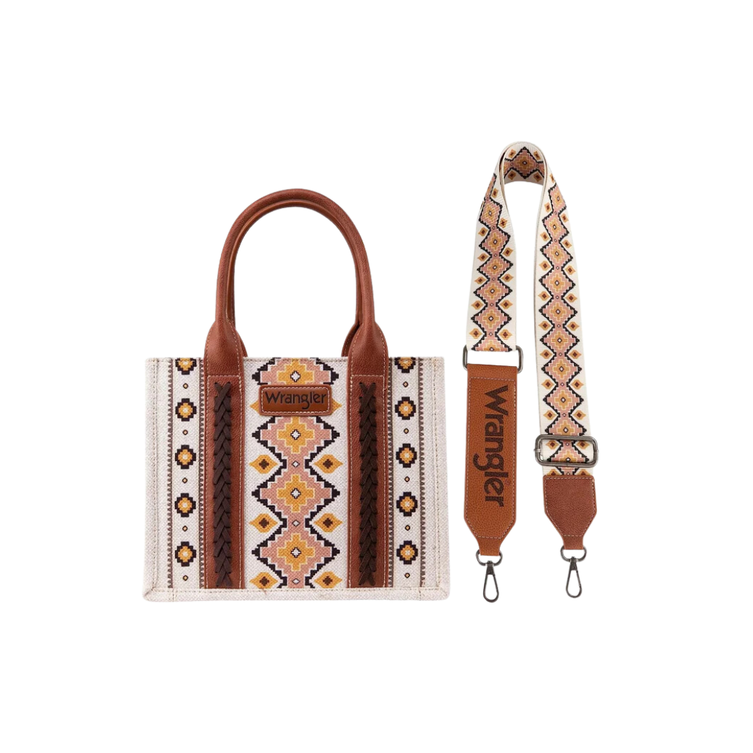 Wrangler Women's Southwestern Art Print Mini Zip Coffe Card Case