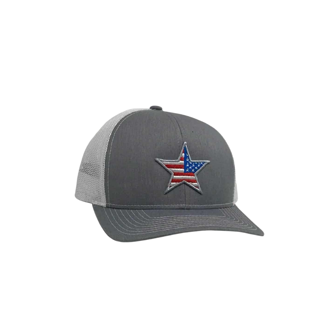 Oil Field Hats Usa Star White Cap