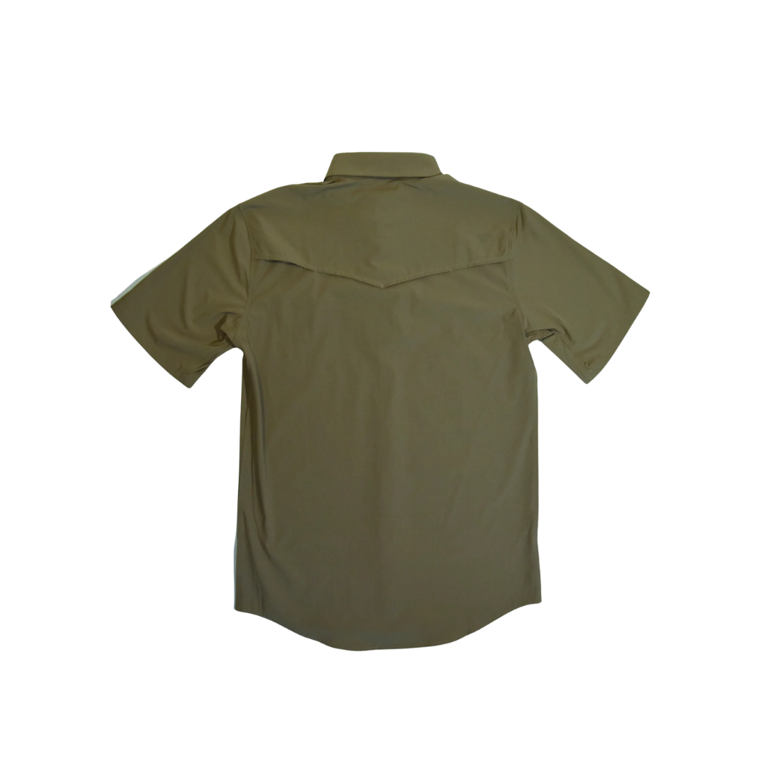 Ferrell Men's Core Short Sleeve Snap Kahki Shirt