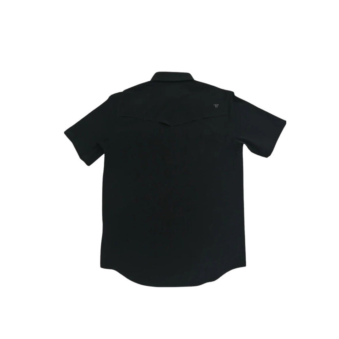 Ferrell Men's Core Short Sleeve Snap Black Shirt
