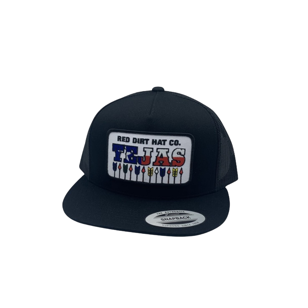 Red Dirt Men's Texas 5 Panel Hats Black Cap
