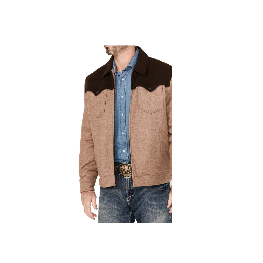 Cripple Creek Men's Yellowstone Wool Oatmeal Jacket