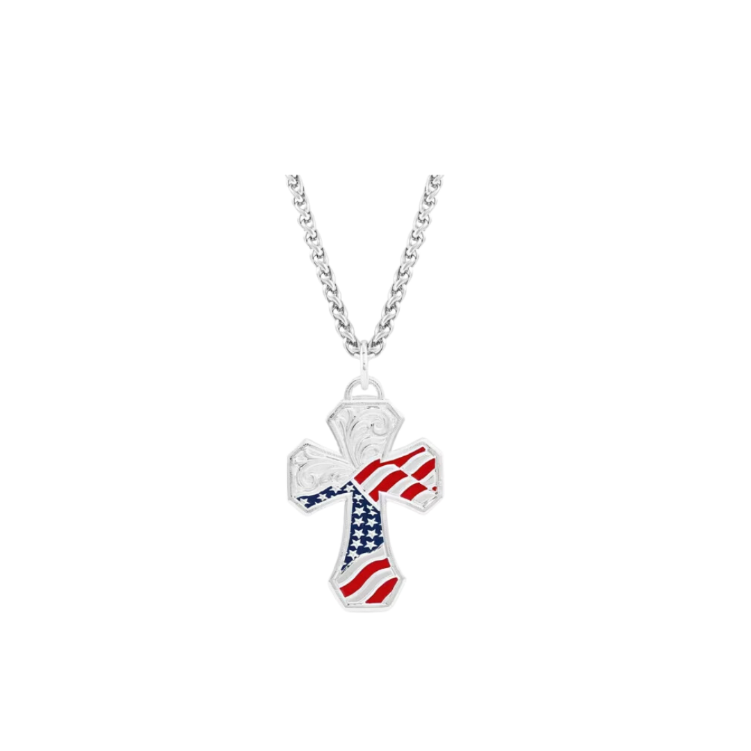 Montana Women's Silversmiths Blessed American Made Cross Necklace
