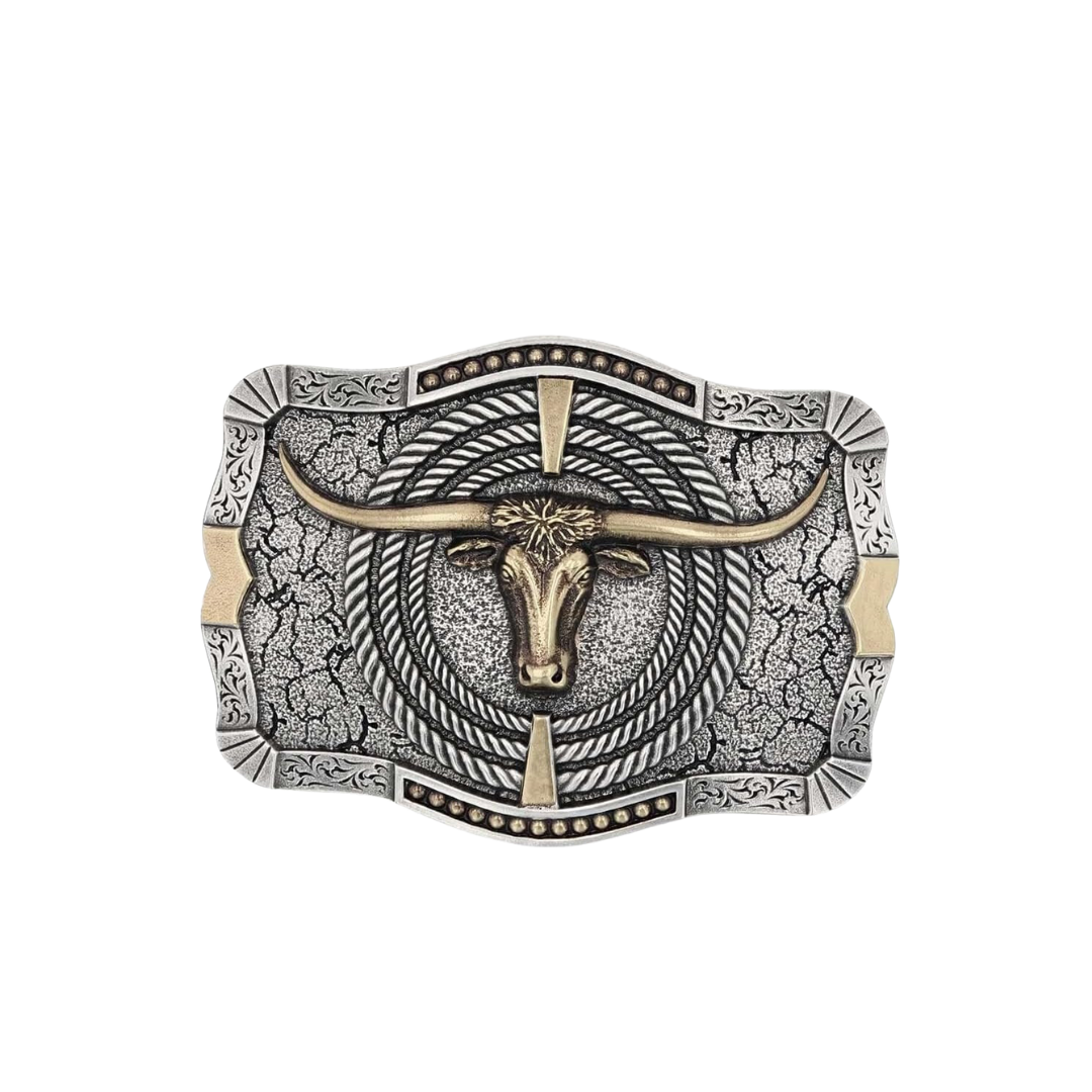 Montana Men's Silversmiths Ropin Ready Longhorn Attitude Buckle
