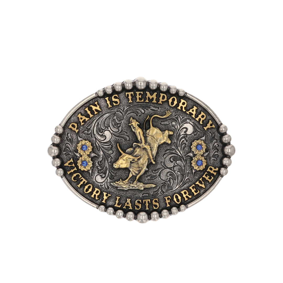Montana Men's Pain Is Temporary Bull Riding Attitude Buckle