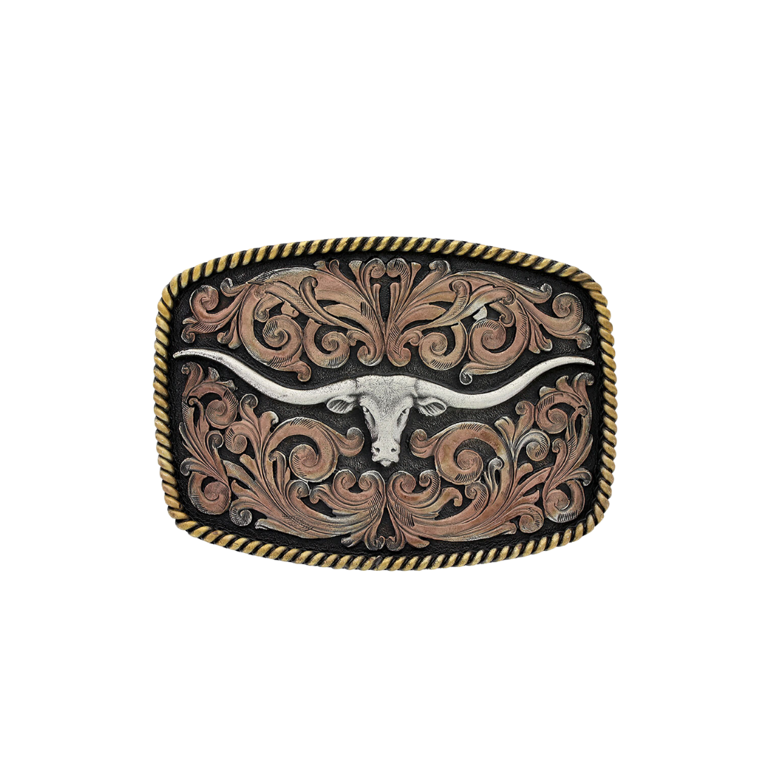 Montana Men's Tri Color Texas Longhorn Attitude Buckle