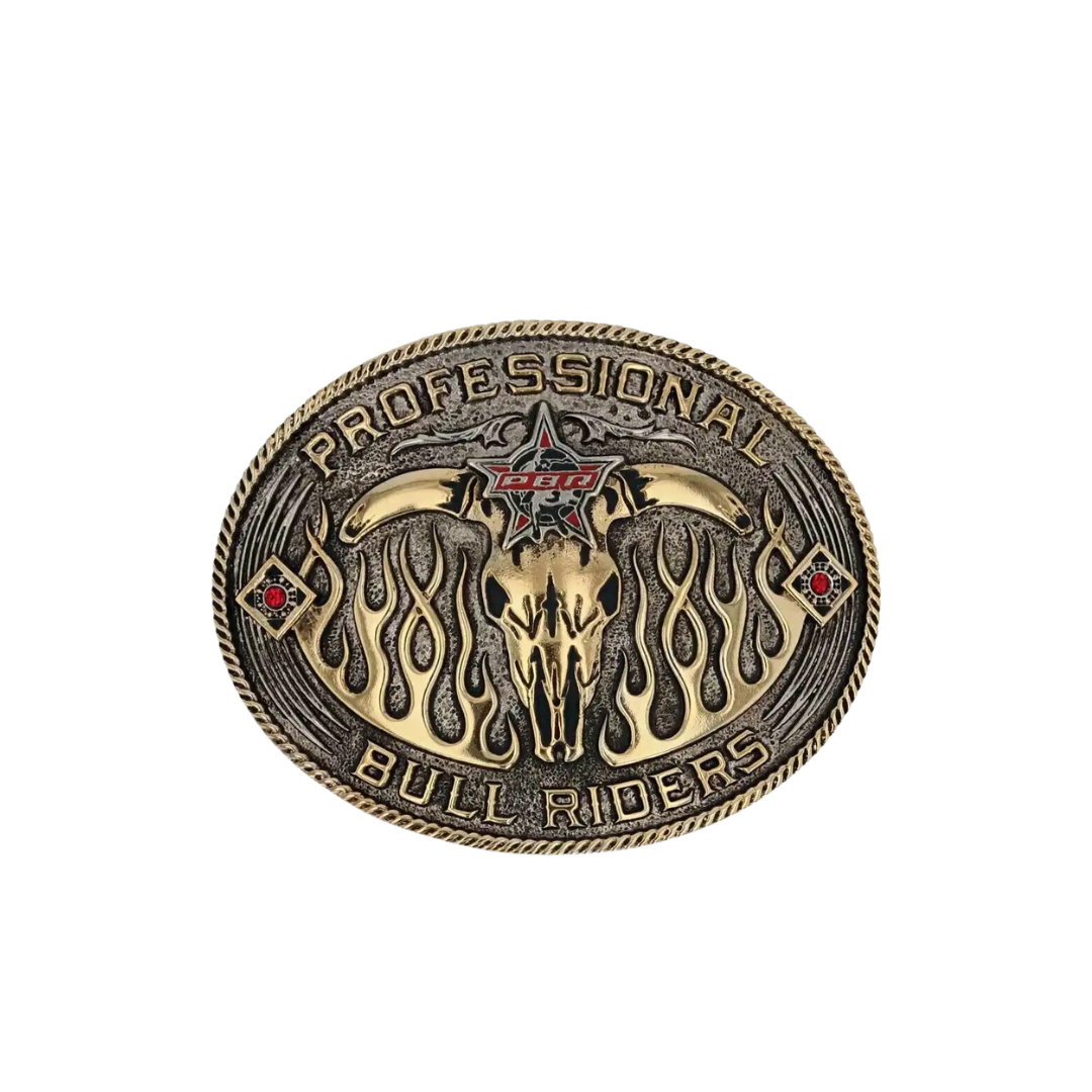 Montana Men's Pbr Open Flames Belt Buckle
