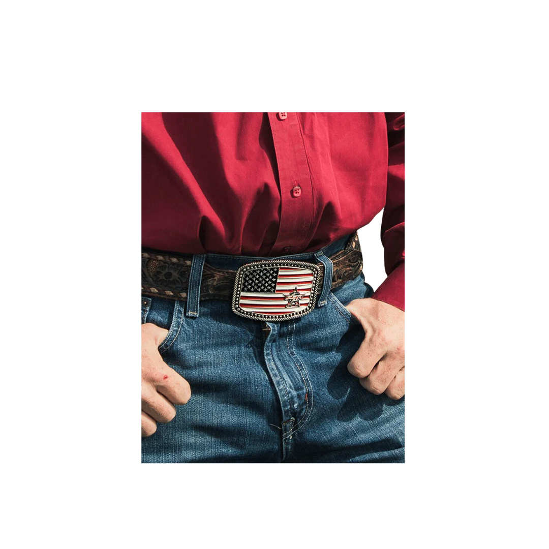 Montana Men's Silversmiths American Pride Belt Buckle