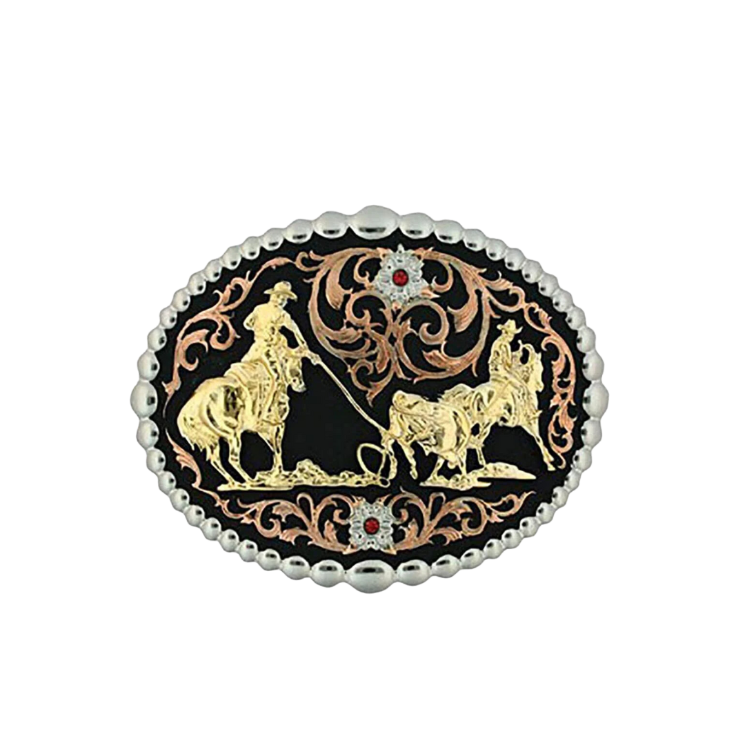 Montana Men's Silversmiths Ranch Rodeo Series Attitude Western Belt Buckle