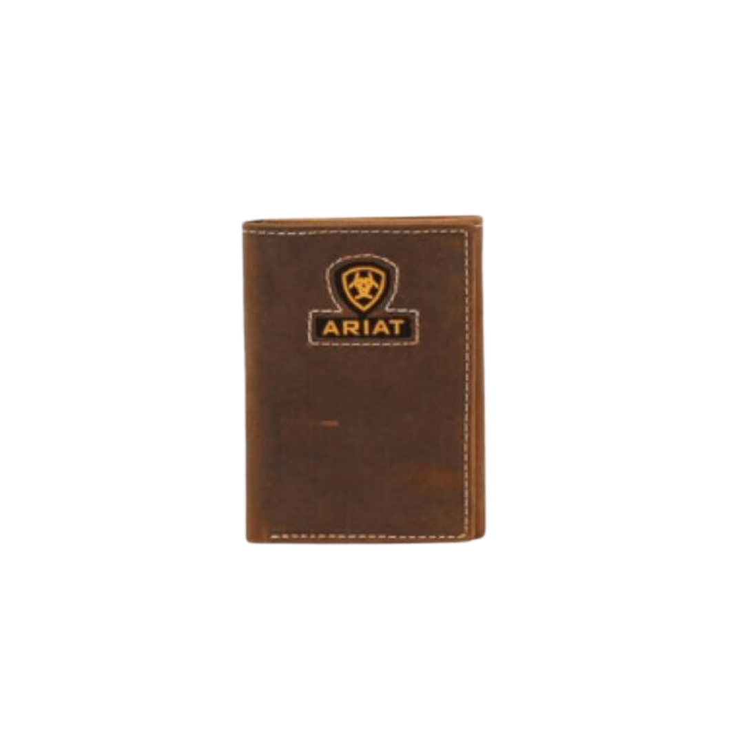 Ariat Men's Medium Trifold Brown Wallet