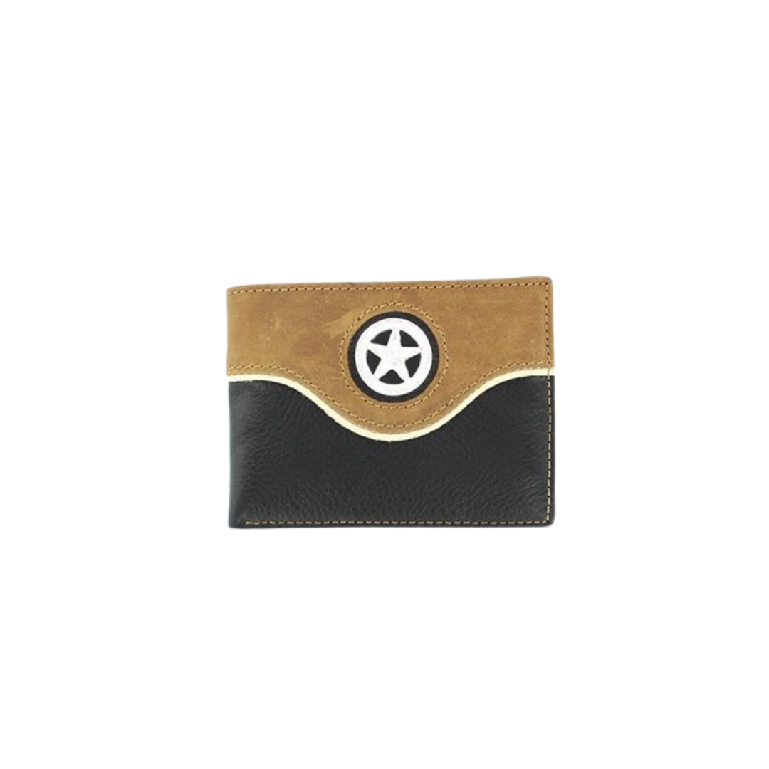 Nocona Men's Belt Star Concho Black Wallet