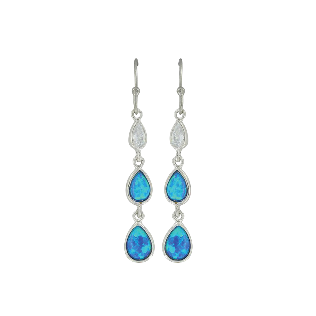 Montana Women's Silversmiths Silver River Of Lights Falling Into Water Earrings