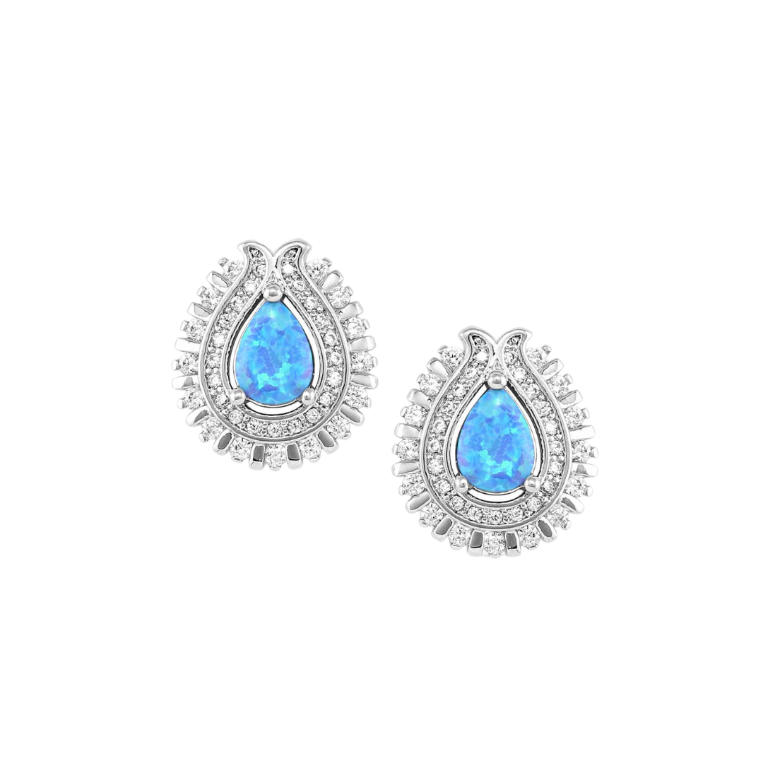 Montana Women's Radiating Crystals Opal Earrings