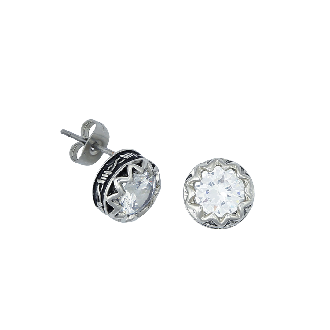 Montana Women's Crystal Barbed Wire Stud Earrings