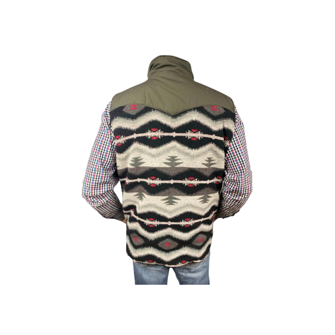 Montana Men's Western Aztec Puffer Vest