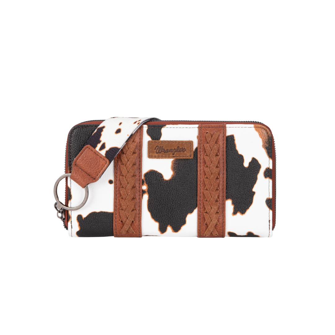 Wrangler Women's Cow Print Brown Wallet