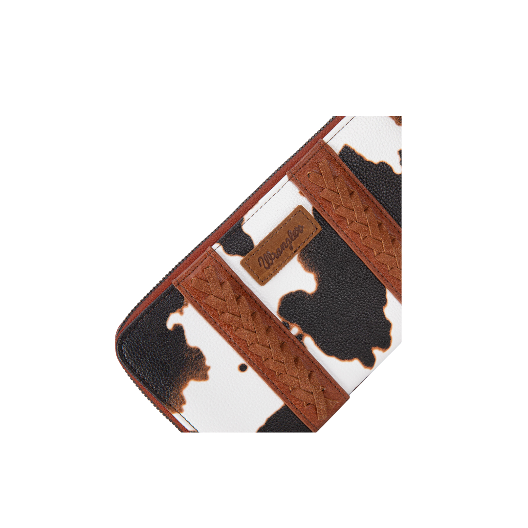 Wrangler Women's Cow Print Brown Wallet
