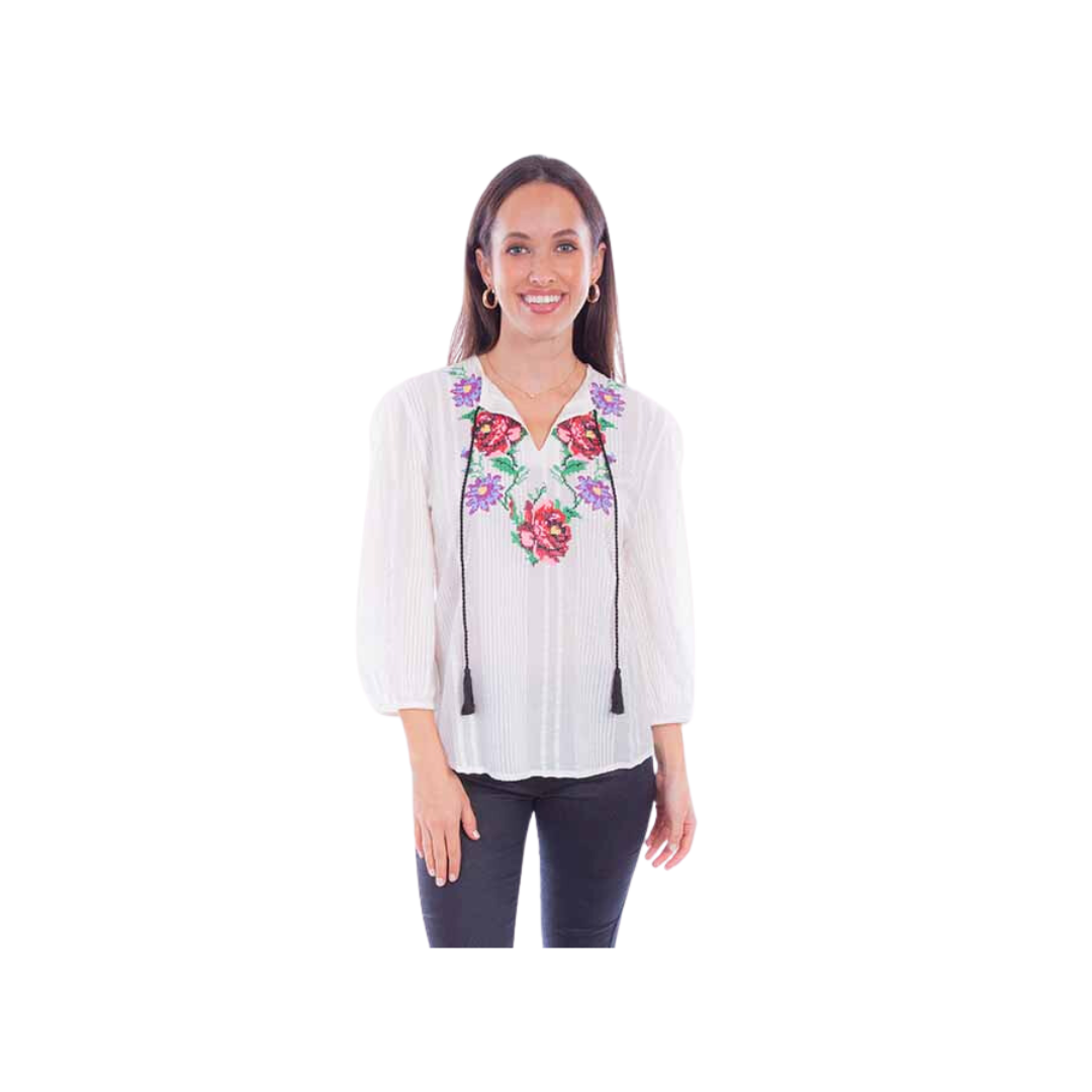 Scully Women's Embroidered Blouse Shirt