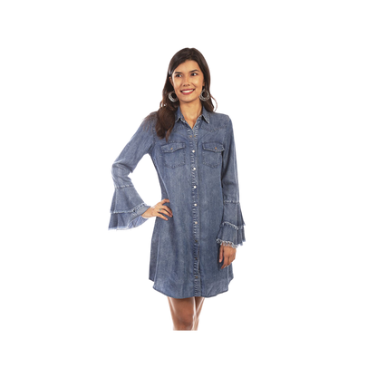 scully denim dress SCULLY HC994 RUSTIC SHIRT DENIM DRESS