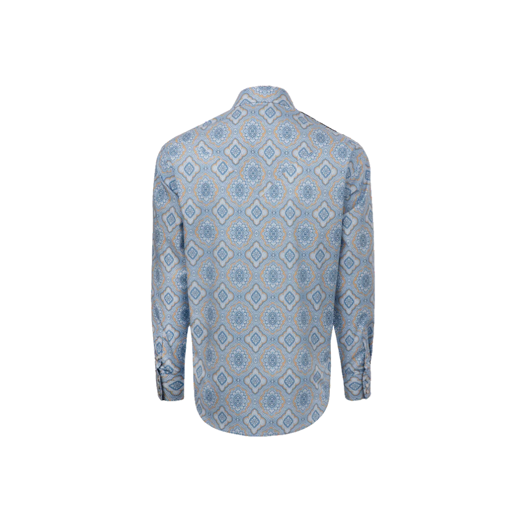 Stetson Apparel Men's Medallion Snap Front Chambray Shirt