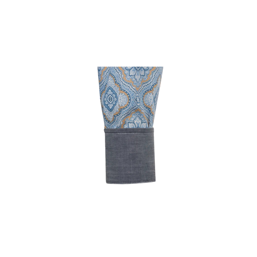 Stetson Apparel Men's Medallion Snap Front Chambray Shirt