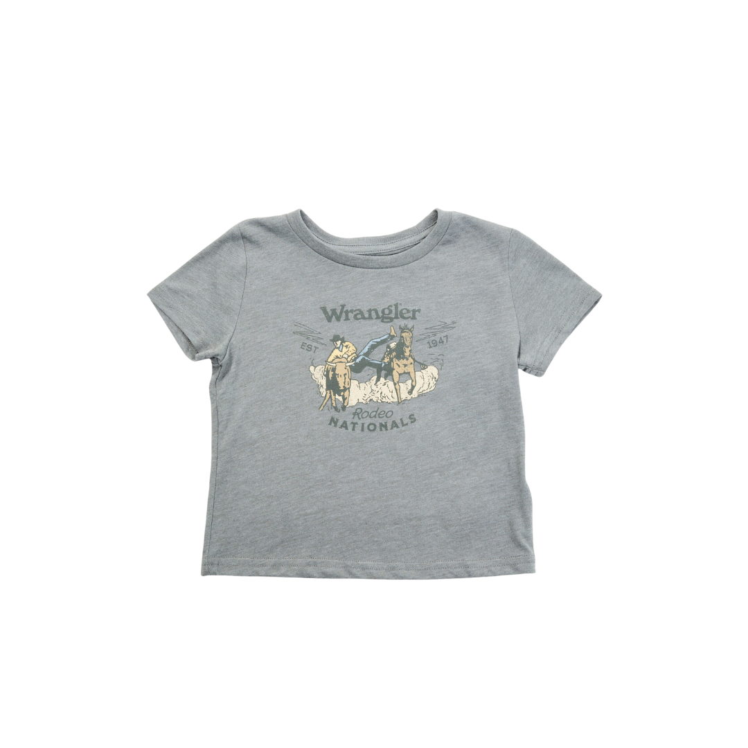 Wrangler Infant Boy's Rodeo Nationals Graphic Grey Tee Shirt