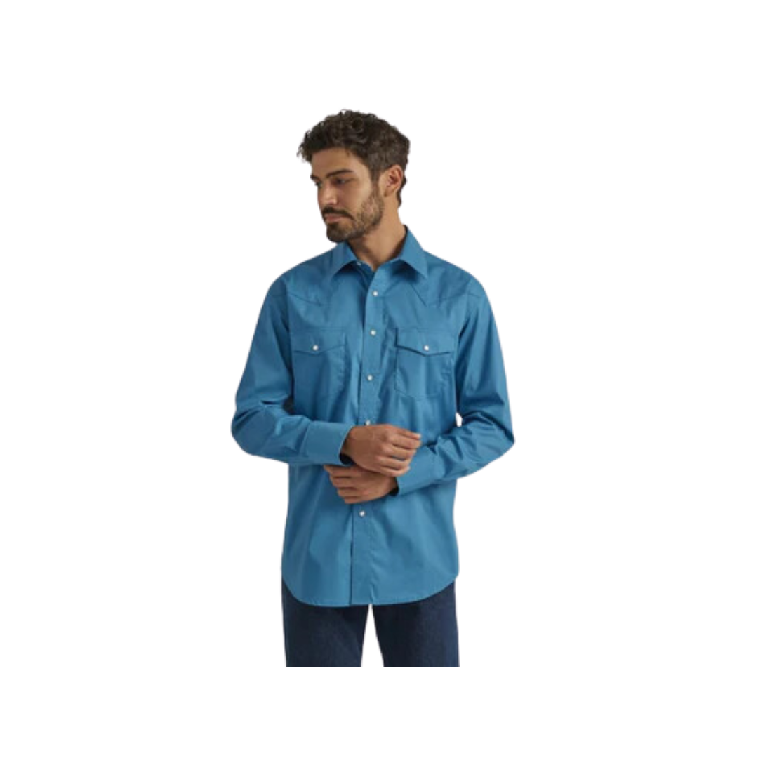 Wrangler Men's Wrinkle Resist Long Sleeve Big Shirt