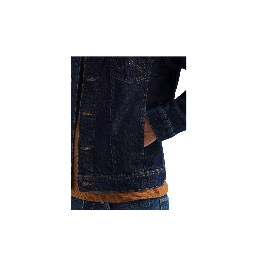 Wrangler Men's Denim With Contrasting Yoke Pecan Pie Jacket